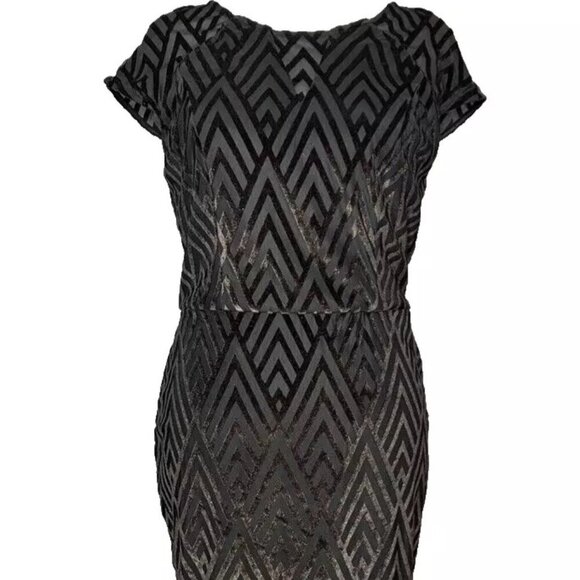 Scarlett Dresses & Skirts - Scarlett‎ Dress Black Sparkle Velvet Chevron Overlay Holiday Event New Year 14T